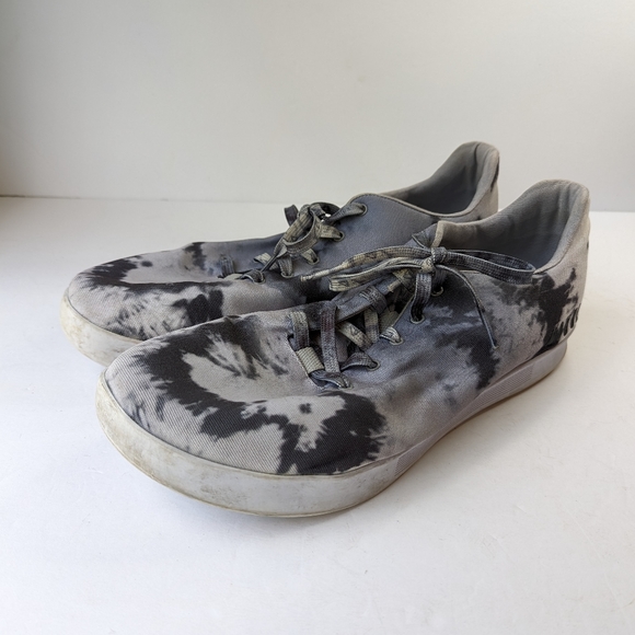 NoBull Men's gray tie dye canvas trainers - Picture 6 of 9